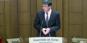 Manuel Valls, ahir a l'Assemblea de Còrsega.