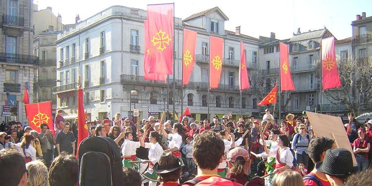 Una de les manifestacions fetes per l'occità (Besiers, 2007).