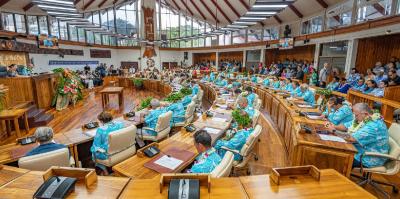 Primera sessió de l'Assemblea de la Polinèsia de la legislatura 2023-2028.